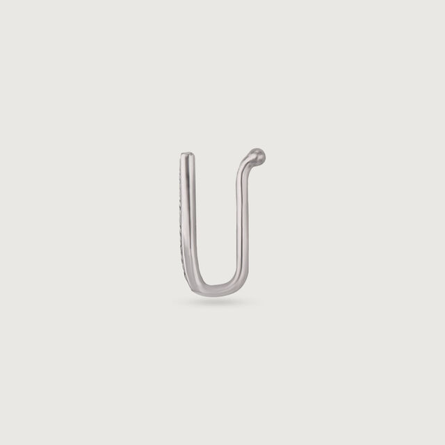 Edgy Linear Silver Nose Pin,,hi-res image number null