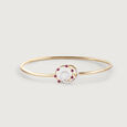 Spiral Grace Gold & Diamond Bangle,,hi-res view 3