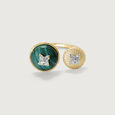 14KT Green Goddess Diamond and Malachite Ring,,hi-res view 4