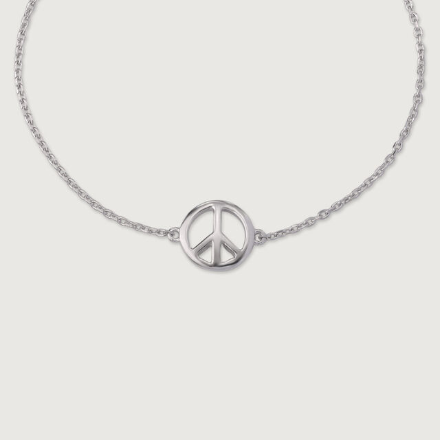 Playful Peace Silver Bracelet,,hi-res image number null