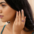 Bombshell 14KT Amethyst Finger Ring,,hi-res view 2