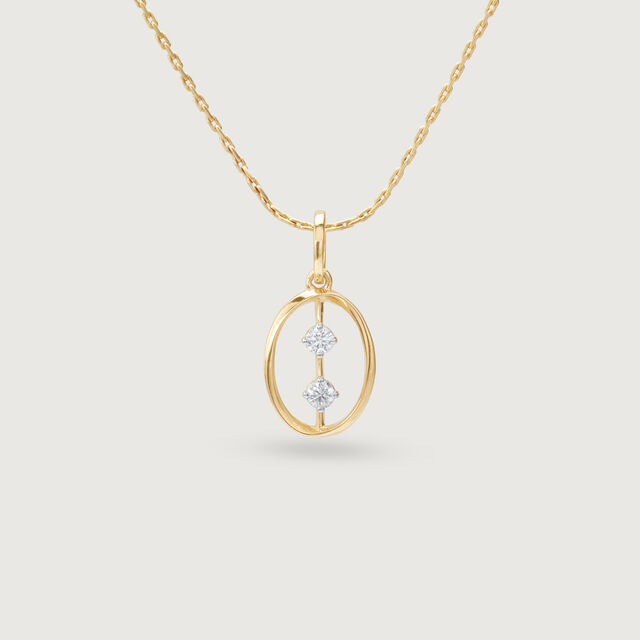 Oval Pop Diamond Pendant,,hi-res image number null