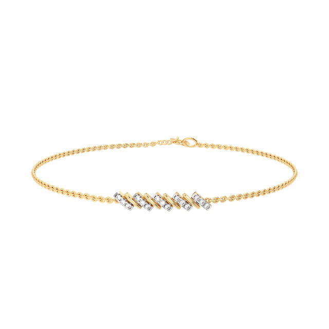 A Sparkly Twist Of Fortune Yellow Gold Bracelet,,hi-res image number null