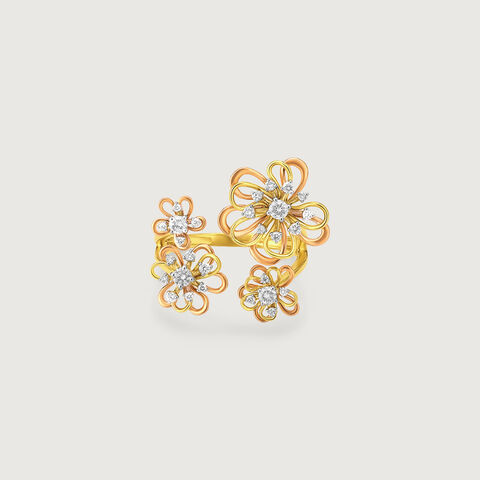 Forget Me Not Floral Diamond Ring