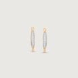 Quiet Gleam Diamond Hoop Earrings,,hi-res view 3