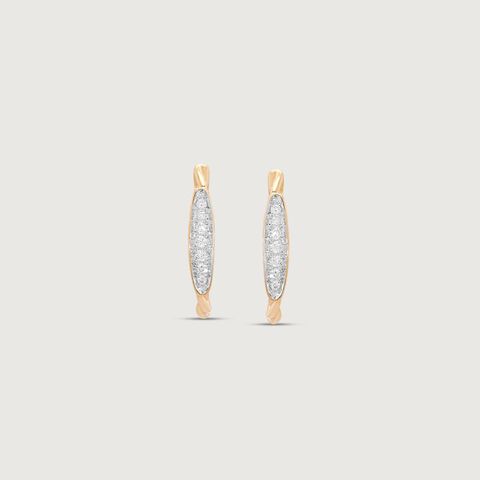 Quiet Gleam Diamond Hoop Earrings