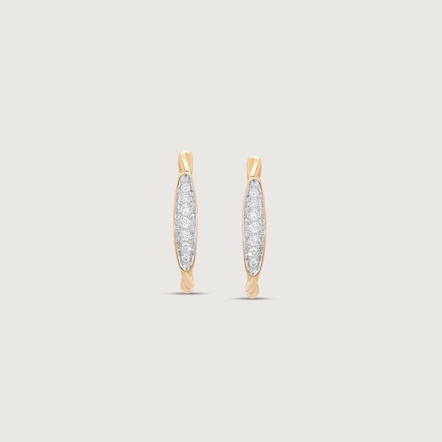 Quiet Gleam Diamond Hoop Earrings,,hi-res image number null