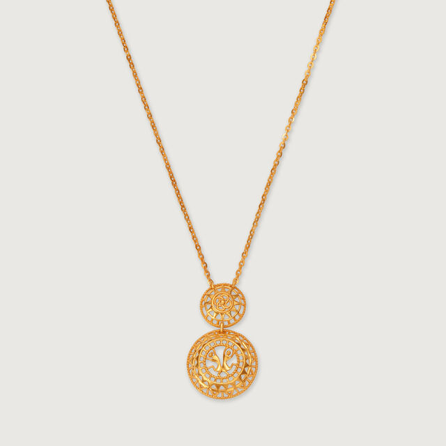 Warli Echoes 22KT Gold Necklace,,hi-res image number null