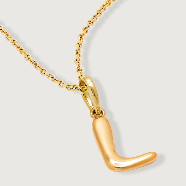 Letter Perfect 'L' Gold Pendant,,hi-res image number null