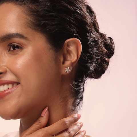 Starlight Sparkle 14KT Gold & Diamond Stud Earrings