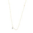 14KT Yellow Gold Drop Of Light Diamond Pendant With Chain,,hi-res view 3