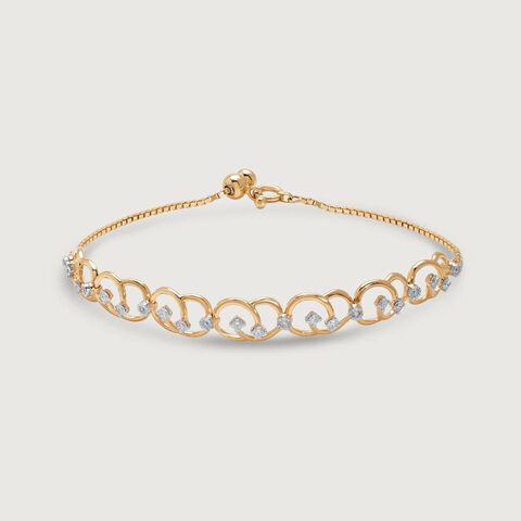 Graceful Curve Diamond Bracelet