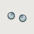 Midnight Mosaic Silver Stud Earrings,,hi-res view 3