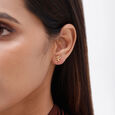 Infinite Flow Gold Stud Earrings,,hi-res view 2