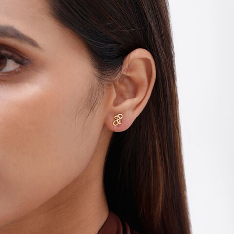Infinite Flow Gold Stud Earrings