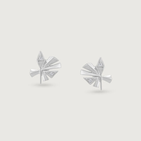 Bold Starburst Silver Stud Earrings