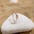 Modern Duo Gold & Diamond Finger Ring,,hi-res view 1