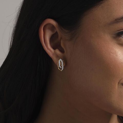 Royal Arch Diamond Hoop Earrings