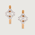 Elegant Radiant Gold & Diamond Hoop Earrings,,hi-res view 3