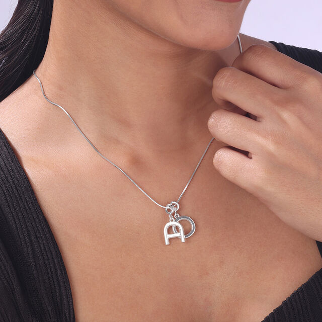 Bold Alpha A Silver Charm,,hi-res image number null