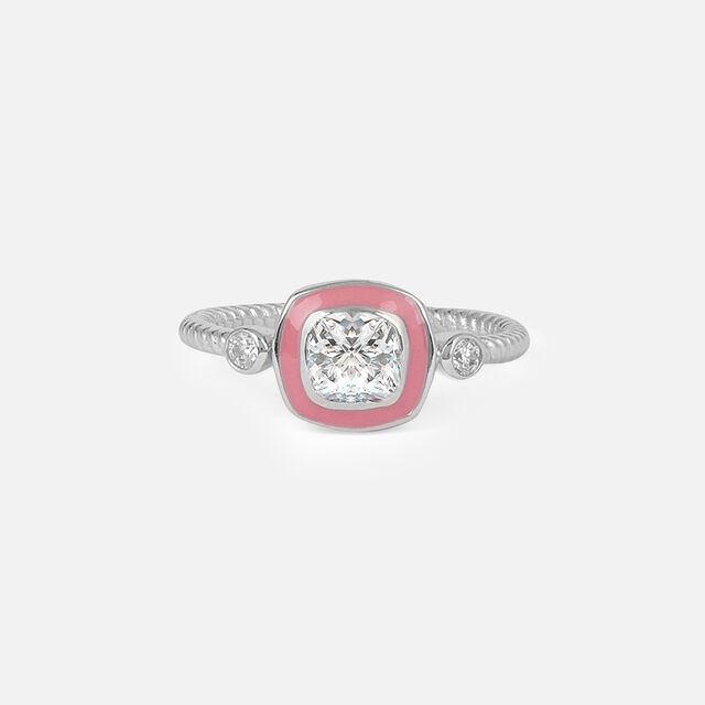 Radiant Twist Silver Finger Ring,,hi-res image number null