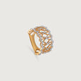 Opulent Mesh Gold & Diamond Finger Ring,,hi-res view 3