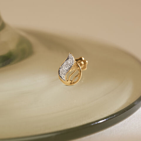 Radiant Sculptural Diamond Nose Pin