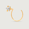 14KT Yellow Gold Diamond Nose Pin,,hi-res view 3