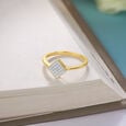 Geometric Splendour 14KT Gold & Diamond Ring,,hi-res view 1