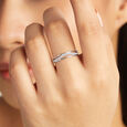 Harmonic Flow Silver Finger Ring,,hi-res view 2