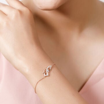 14KT Rose Gold Sensuous Sparkle Diamond Bracelet