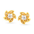 Charming Floral Diamond Stud Earrings,,hi-res view 1