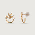 14KT Gilded Archways Yellow Gold Stud Earrings,,hi-res view 4
