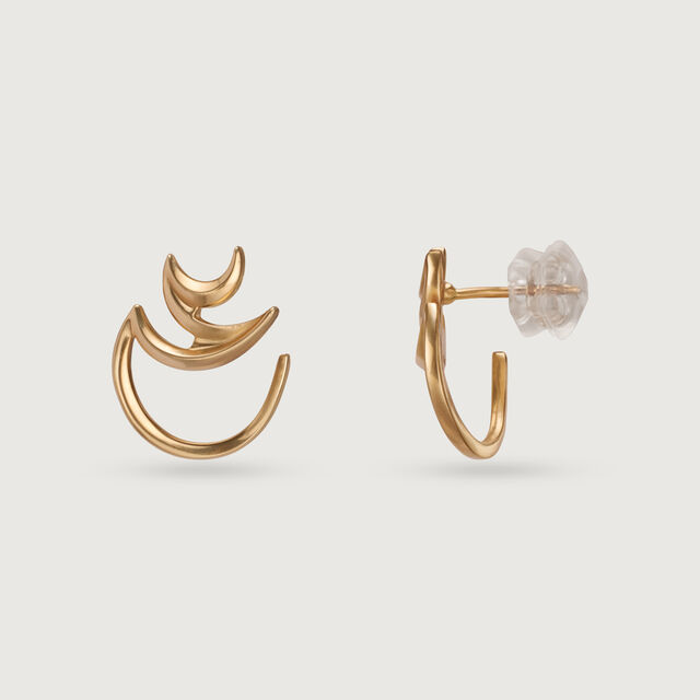 14KT Gilded Archways Yellow Gold Stud Earrings,,hi-res image number null