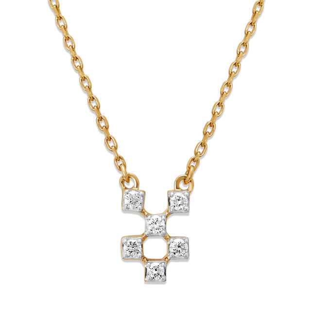 14KT Yellow Gold Summer Retreat Diamond Pendant with Chain,,hi-res image number null