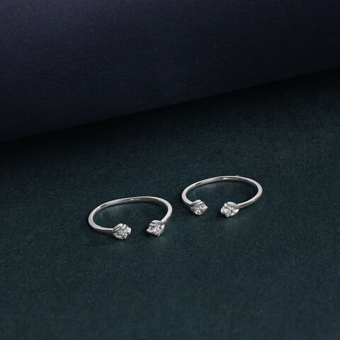 Subtle Shine Silver Toe Rings