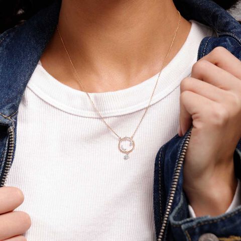 Starry Whirl Diamond Necklace