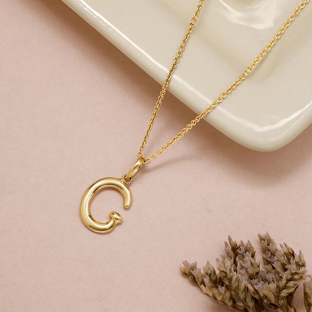 Buy Letter Perfect 'G' Gold Pendant Online Mia by Tanishq