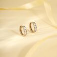 Refined Glow Diamond Hoop Earrings,,hi-res view 1