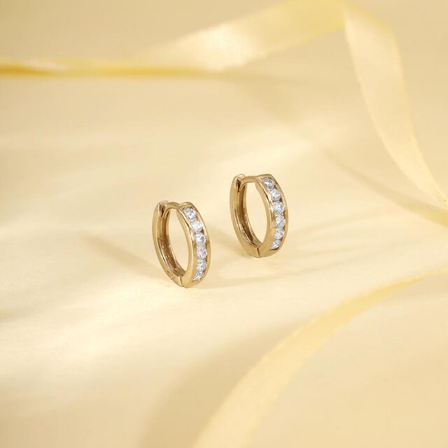 Refined Glow Diamond Hoop Earrings,,hi-res image number null