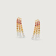 Radiant Spectrum Sapphires & Diamond Drop Earrings,,hi-res view 3
