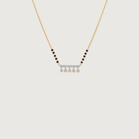 Playful Linear Diamond Mangalsutra
