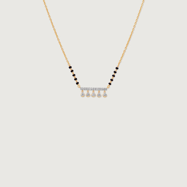 Playful Linear Diamond Mangalsutra,,hi-res image number null