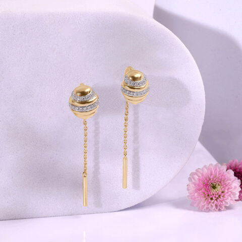 Hive Whisper Diamond Sui Dhaga Earrings
