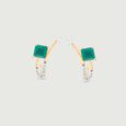 Chic Spark Diamond Hoop Earrings,,hi-res view 3