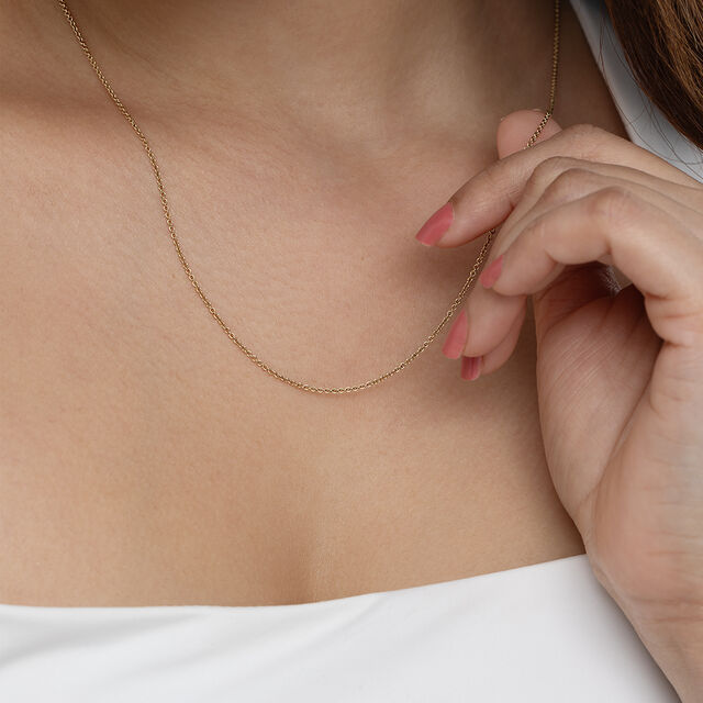 Minimalist Charm Yellow Gold Chain,,hi-res image number null