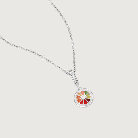 Vibrant Wheel Silver Pendant