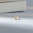 Bloom Circle Gold and Diamond Nose Pin,,hi-res view 1