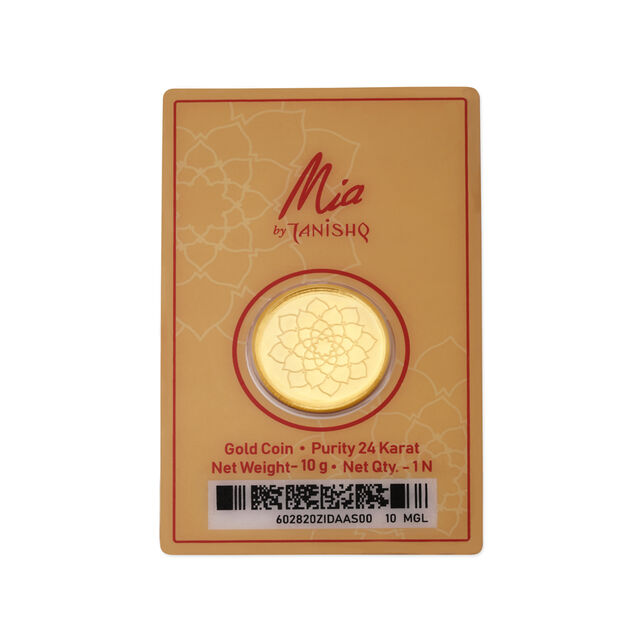 10 Gm 24 Karat Lotus Gold Coin,,hi-res image number null