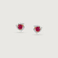 Ruby Rush Diamond & Gold Stud Earrings,,hi-res view 3